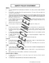 Specimen Safety Policy Statement