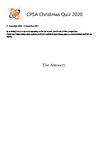 CPSA Christmas Quiz 2020 Answers