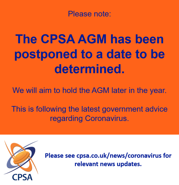 CPS AGM Postponed