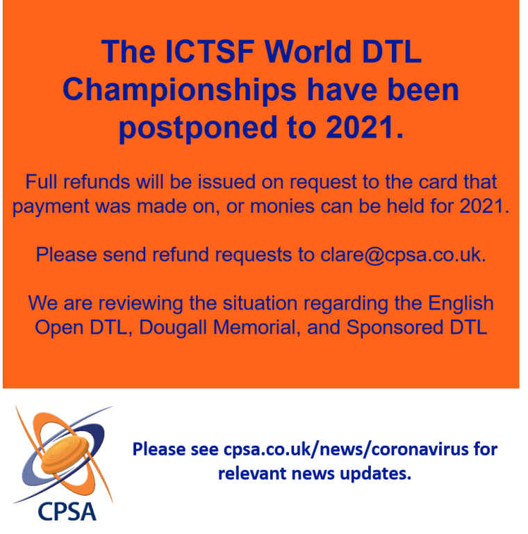 ICTSF World DTL Championships Postponed